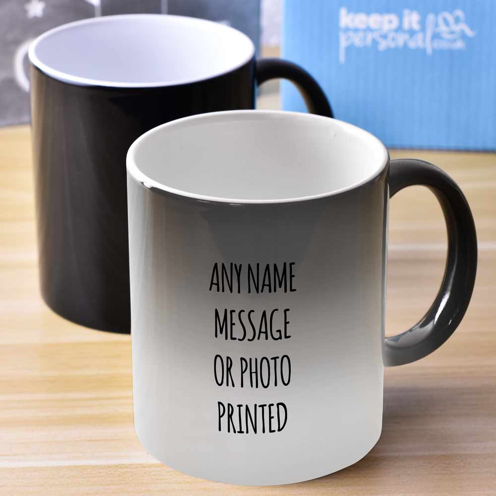 Personalised Heat Change Magic Mug Any Message And Photo Printed