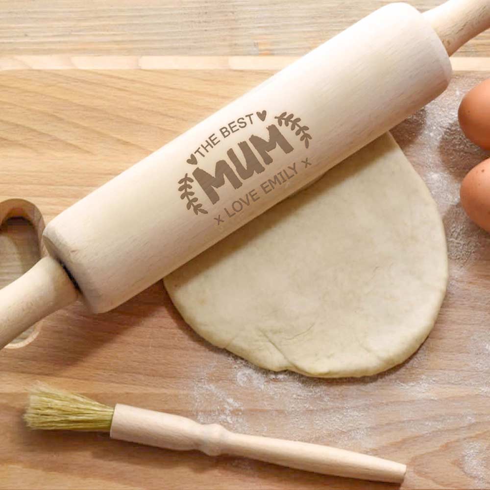Personalised Rolling Pin - The Best Mum - Click Image to Close