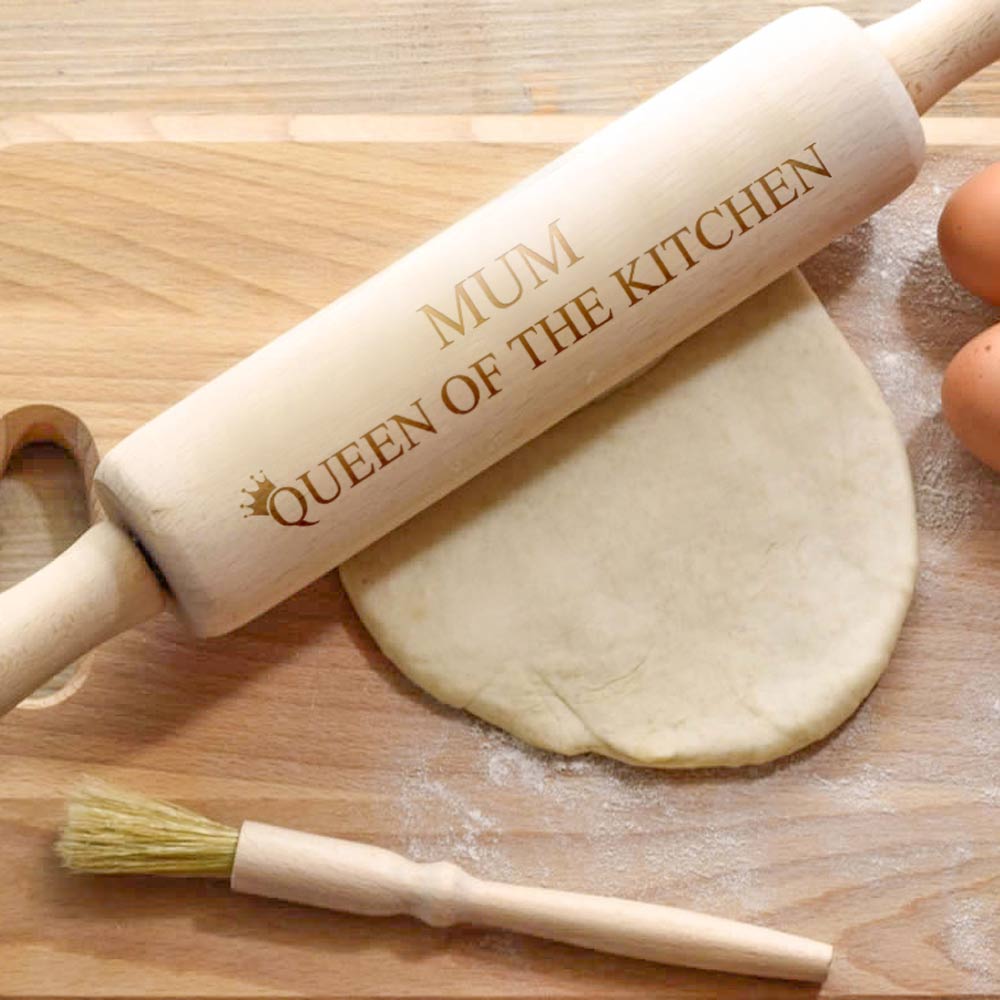 Personalised Rolling Pin - Queen Of The Kitchen - Click Image to Close