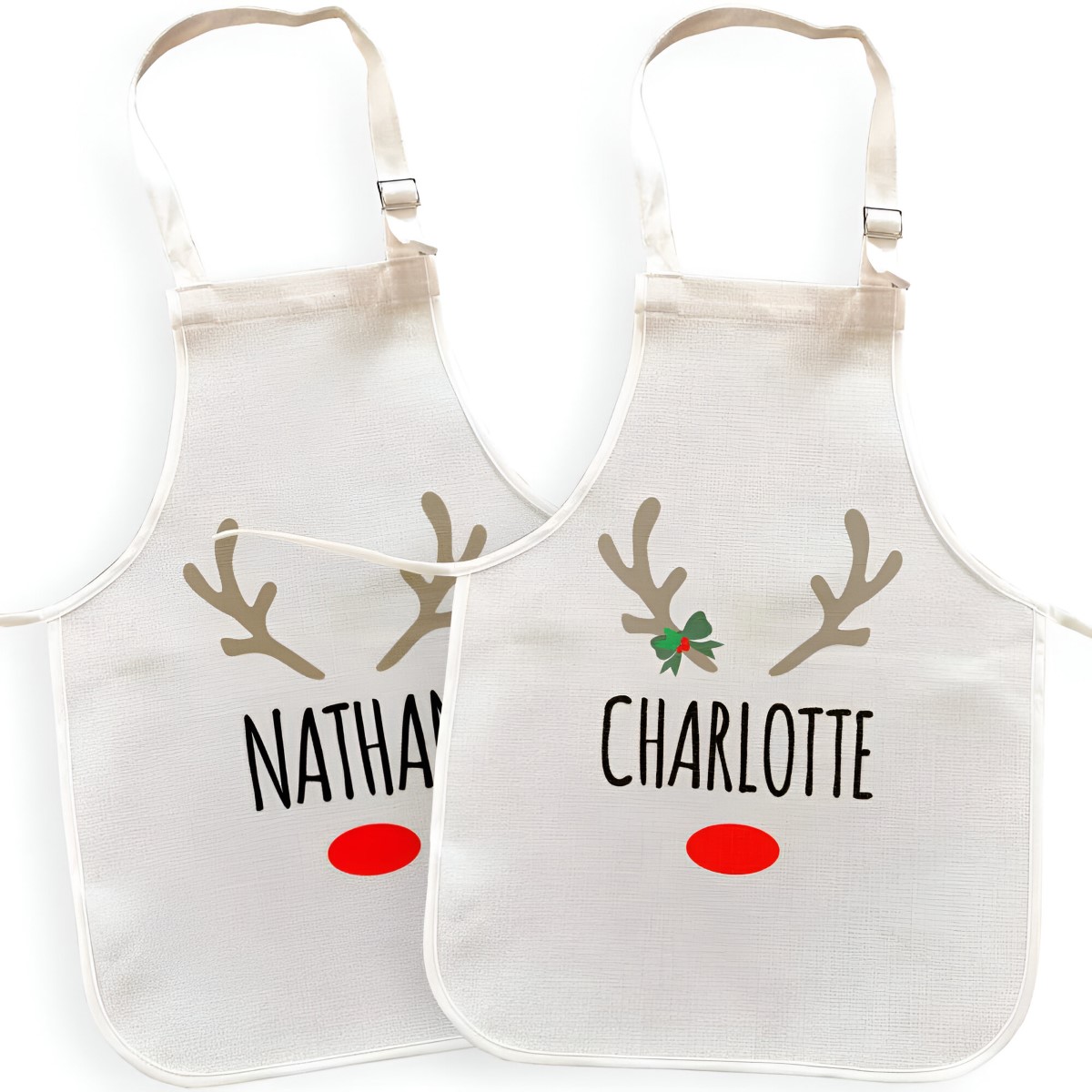 Personalised Rudolph Childrens Apron Choose Design - Click Image to Close