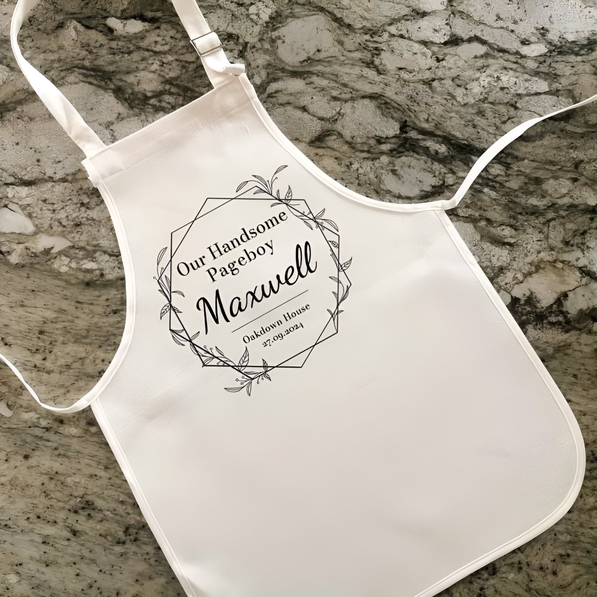 Personalised Wedding Child's Bridesmaid/Pageboy/Flowergirl Apron - Click Image to Close