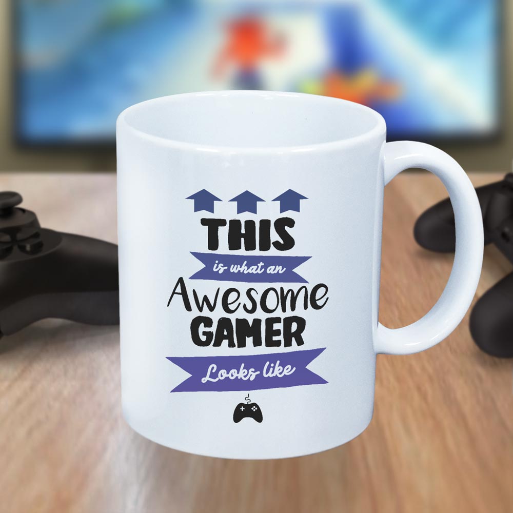 Personalised Mug - Awesome Gamer - Click Image to Close