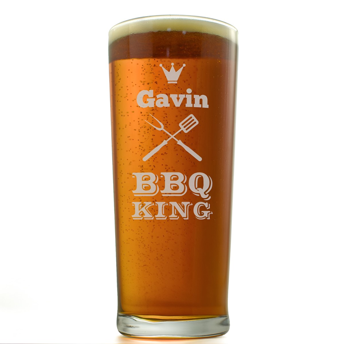 King Of The BBQ Pint Glass - Click Image to Close