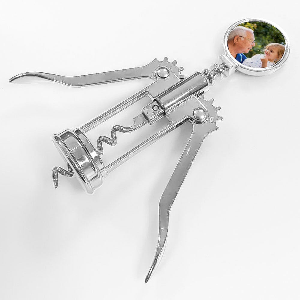 Personalised Double Photo Corkscrew Bottle Opener - Click Image to Close