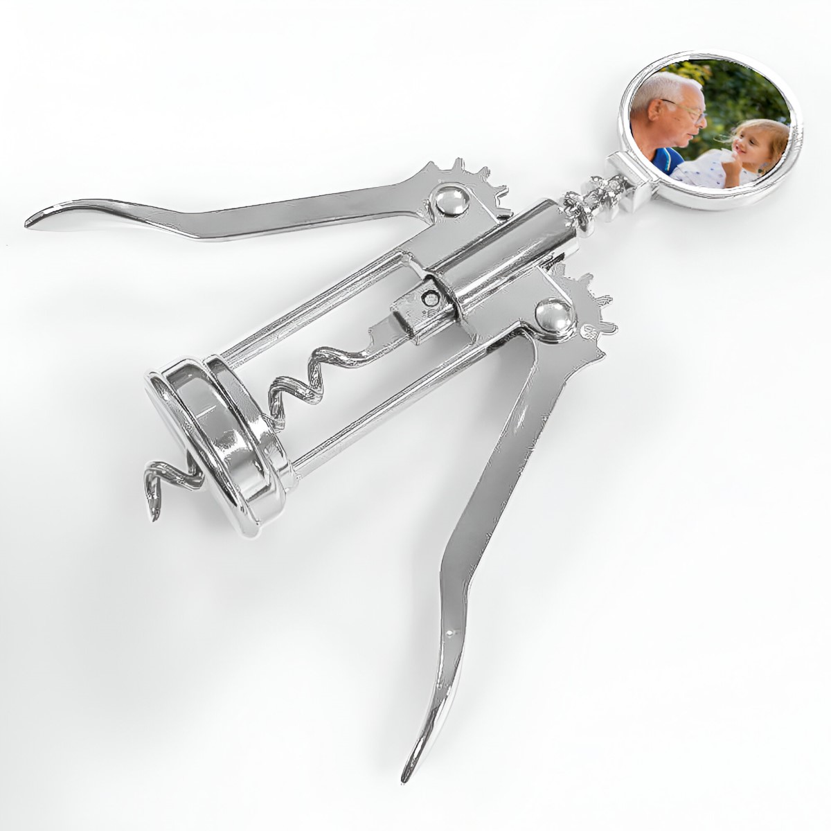 Personalised Double Photo Corkscrew Bottle Opener - Click Image to Close