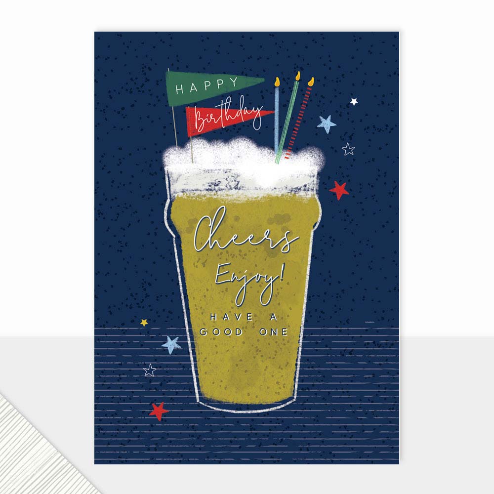 Happy Birthday Cheers Enjoy Greeting Card - Click Image to Close