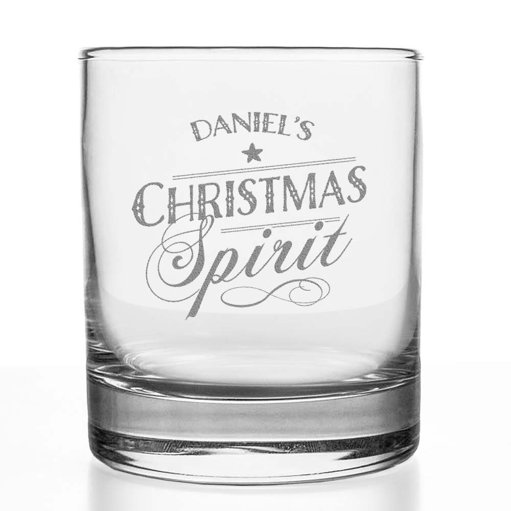 Personalised Name's Christmas Spirit Whiskey Glass - Click Image to Close