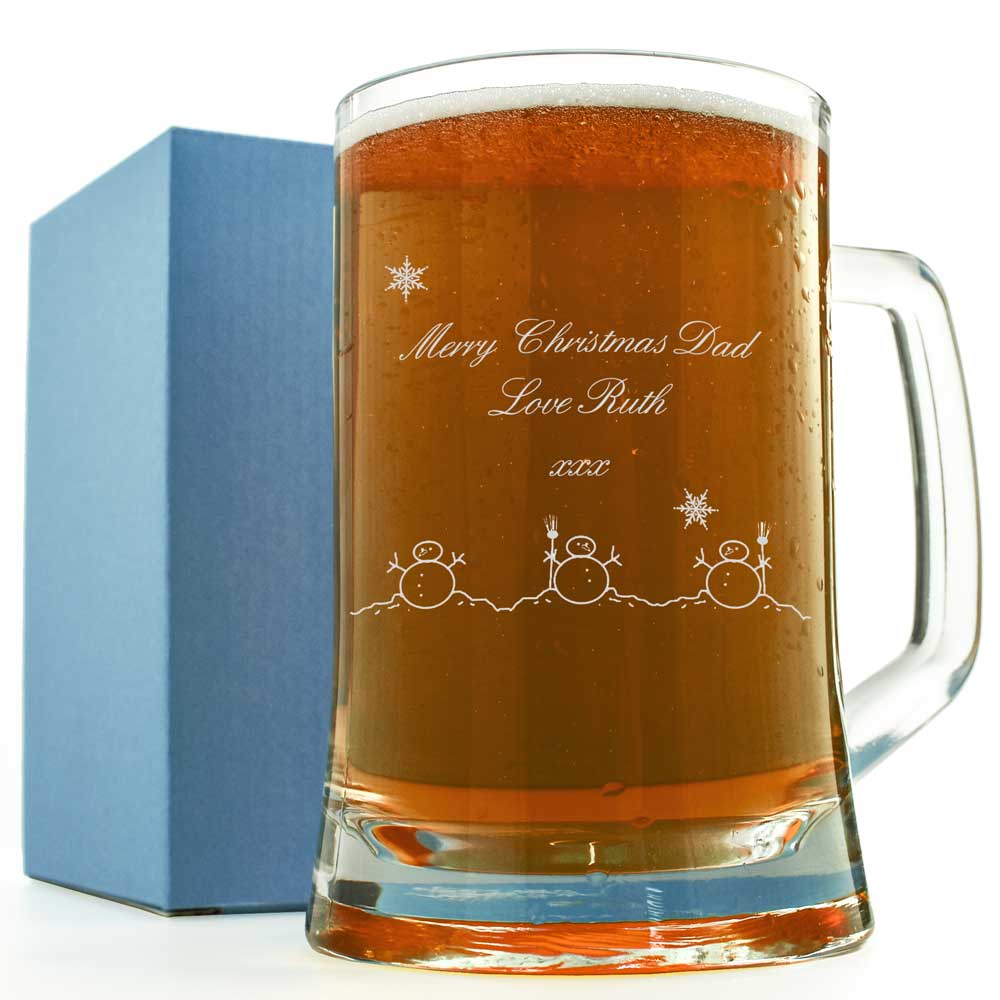 Christmas Gifts - Engraved Pint Glass - Click Image to Close