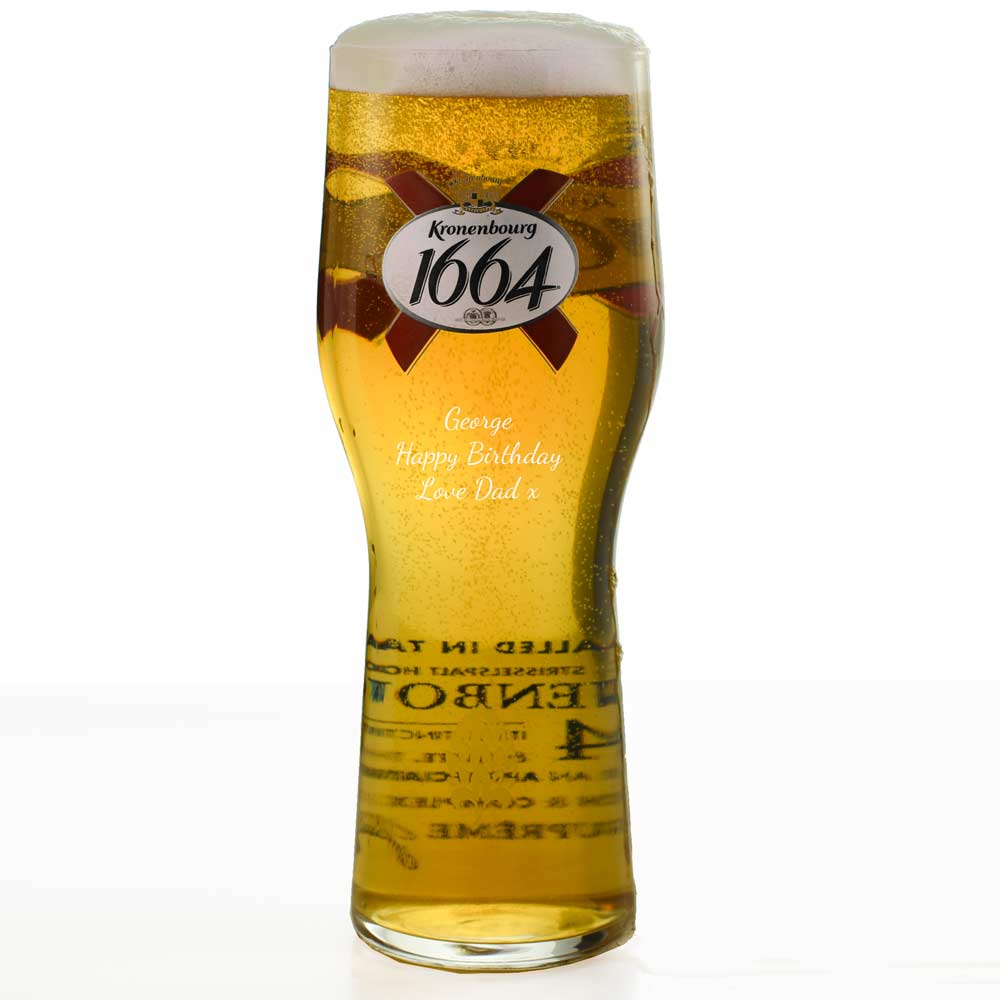 Personalised Kronenbourg Pint Glass - Click Image to Close