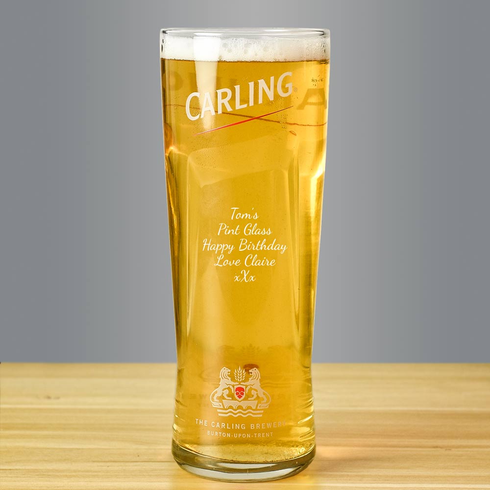 Personalised Carling Pint Glass - Click Image to Close