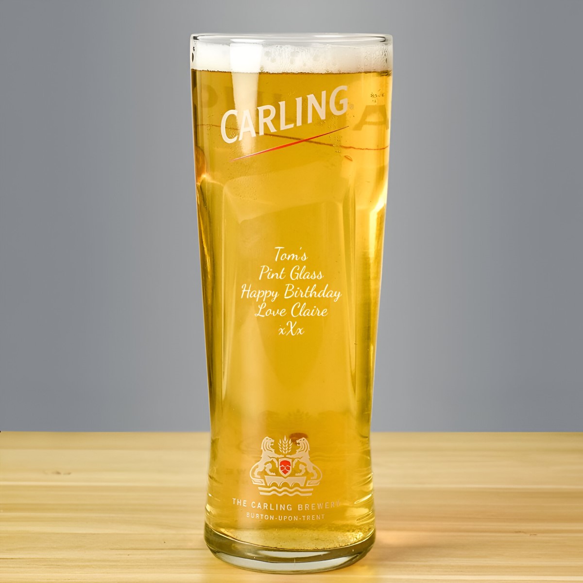 Personalised Carling Pint Glass - Click Image to Close