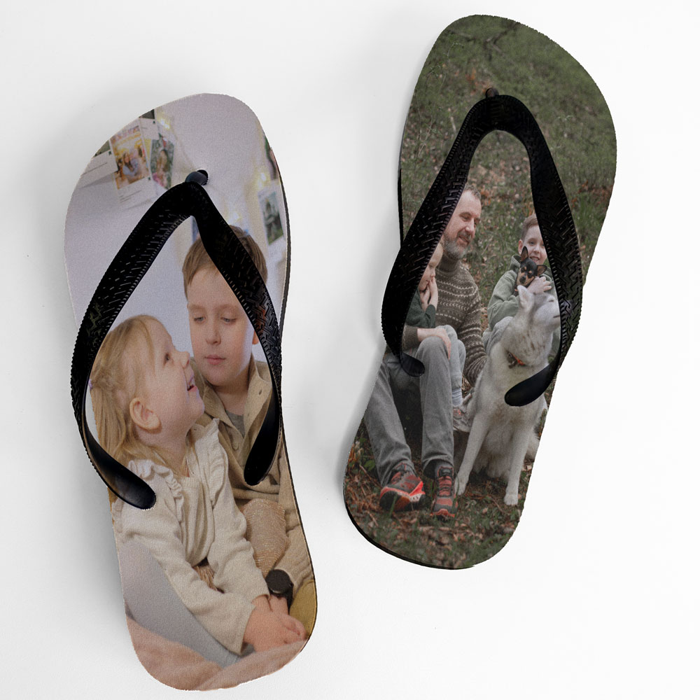 Personalised Photo Upload Flip Flops - Click Image to Close
