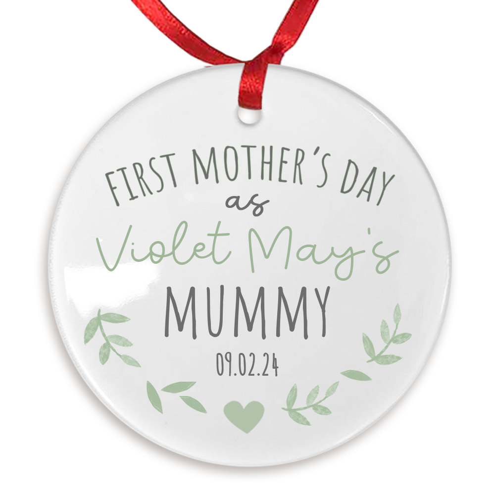 Personalised First Mother's Day As My Mummy Ceramic Keepsake - Click Image to Close