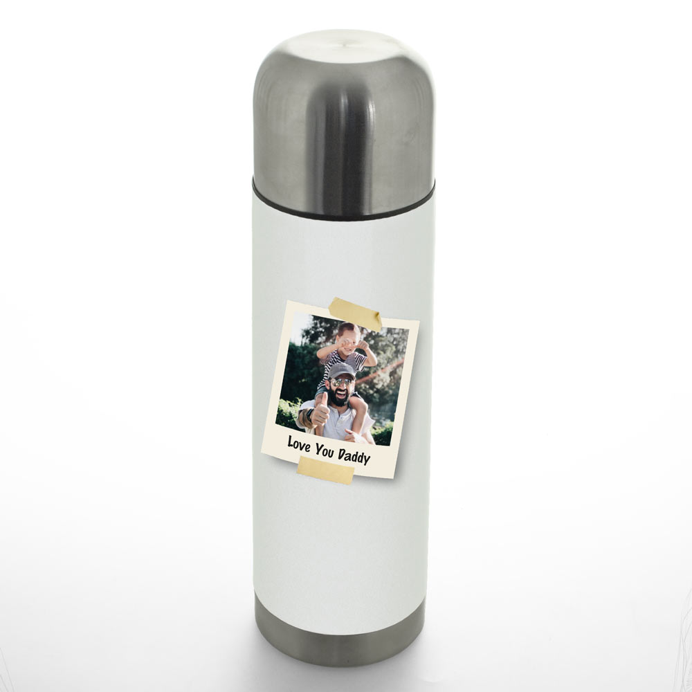 Personalised 26oz Thermal Flask - Polaroid - Click Image to Close