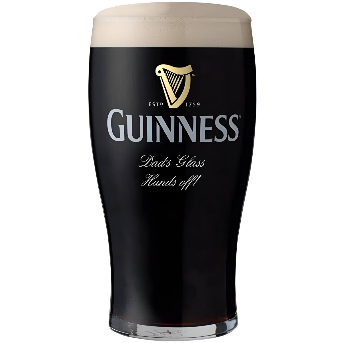 Personalised Guinness Glass Engraved - Click Image to Close