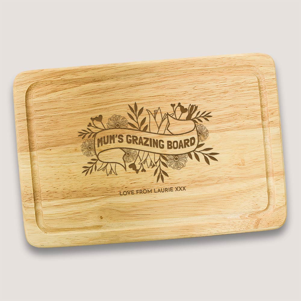 Personalised Mum's Wooden Grazing Board - Click Image to Close