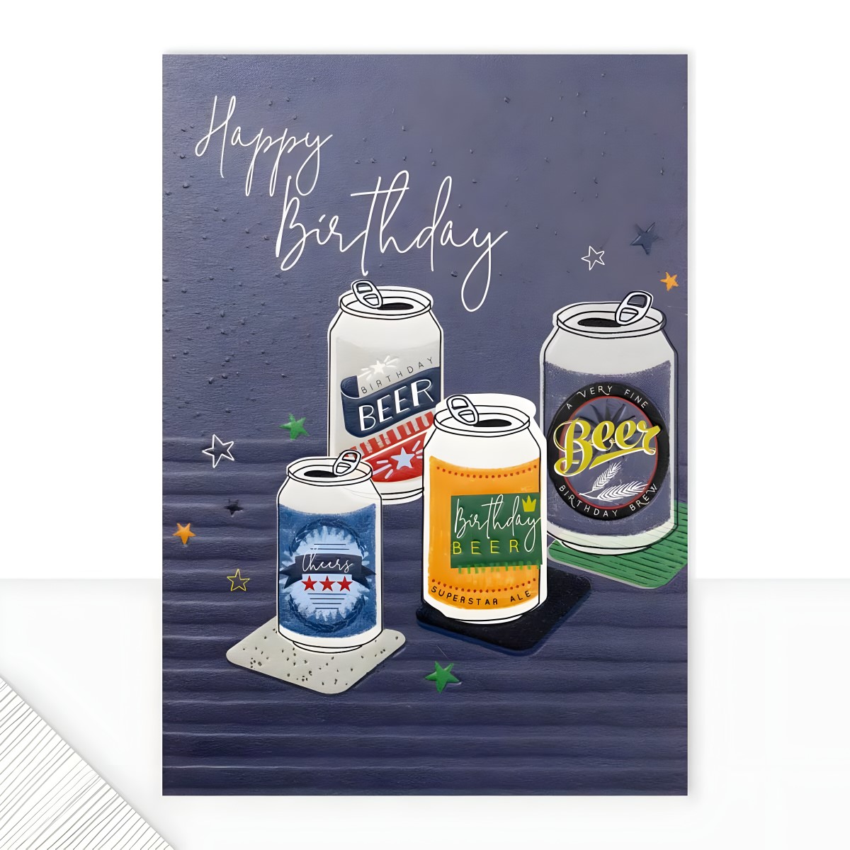 Happy Birthday Beer Can Greeting Card - Click Image to Close