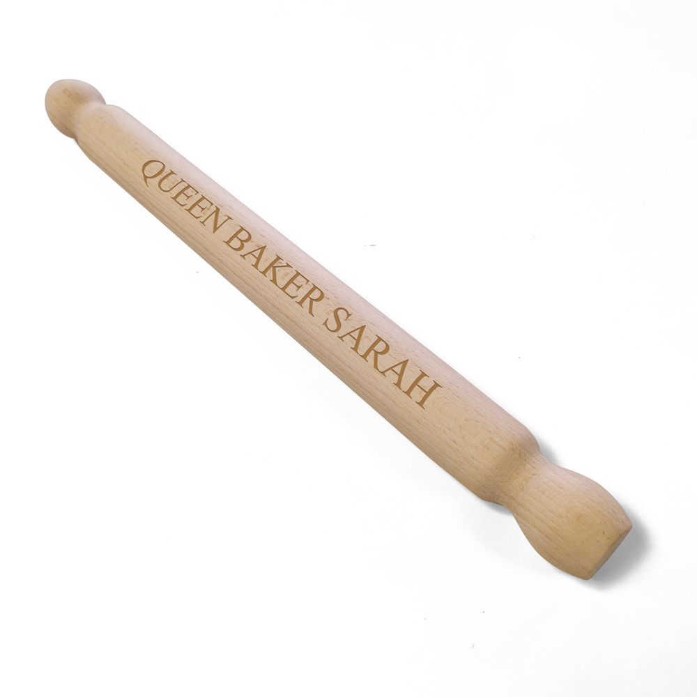 Personalised Large Rolling Pin Any Message Engraved - Click Image to Close