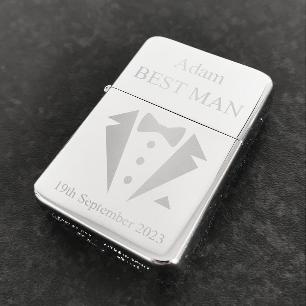 Personalised Lighter Suit And Tie Wedding Gift Idea - Click Image to Close