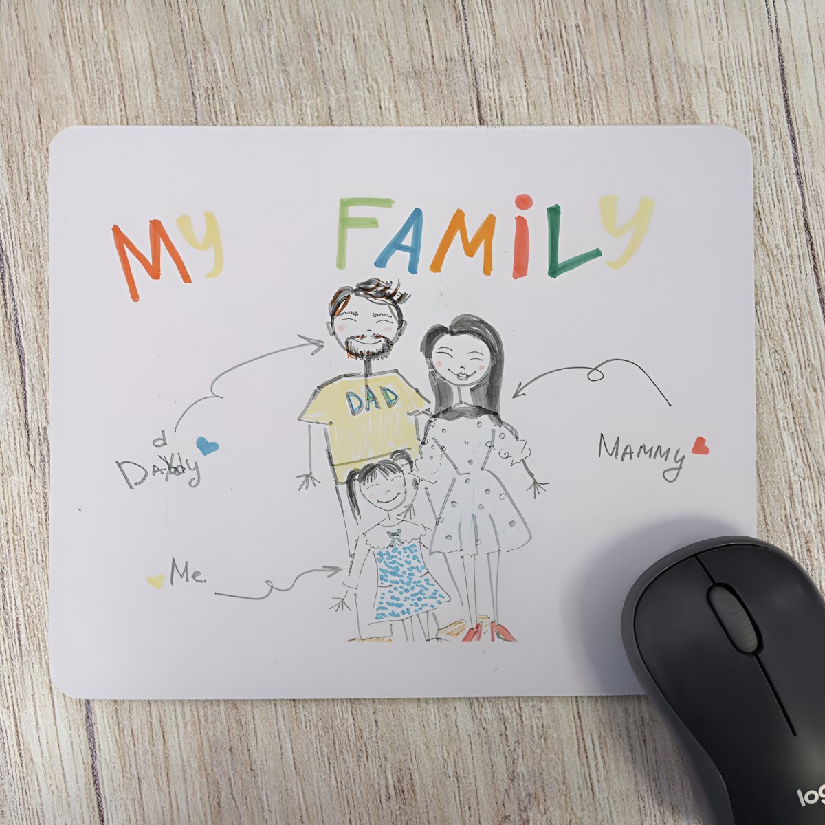 Personalised Children's Drawing Upload Mouse Mat - Click Image to Close
