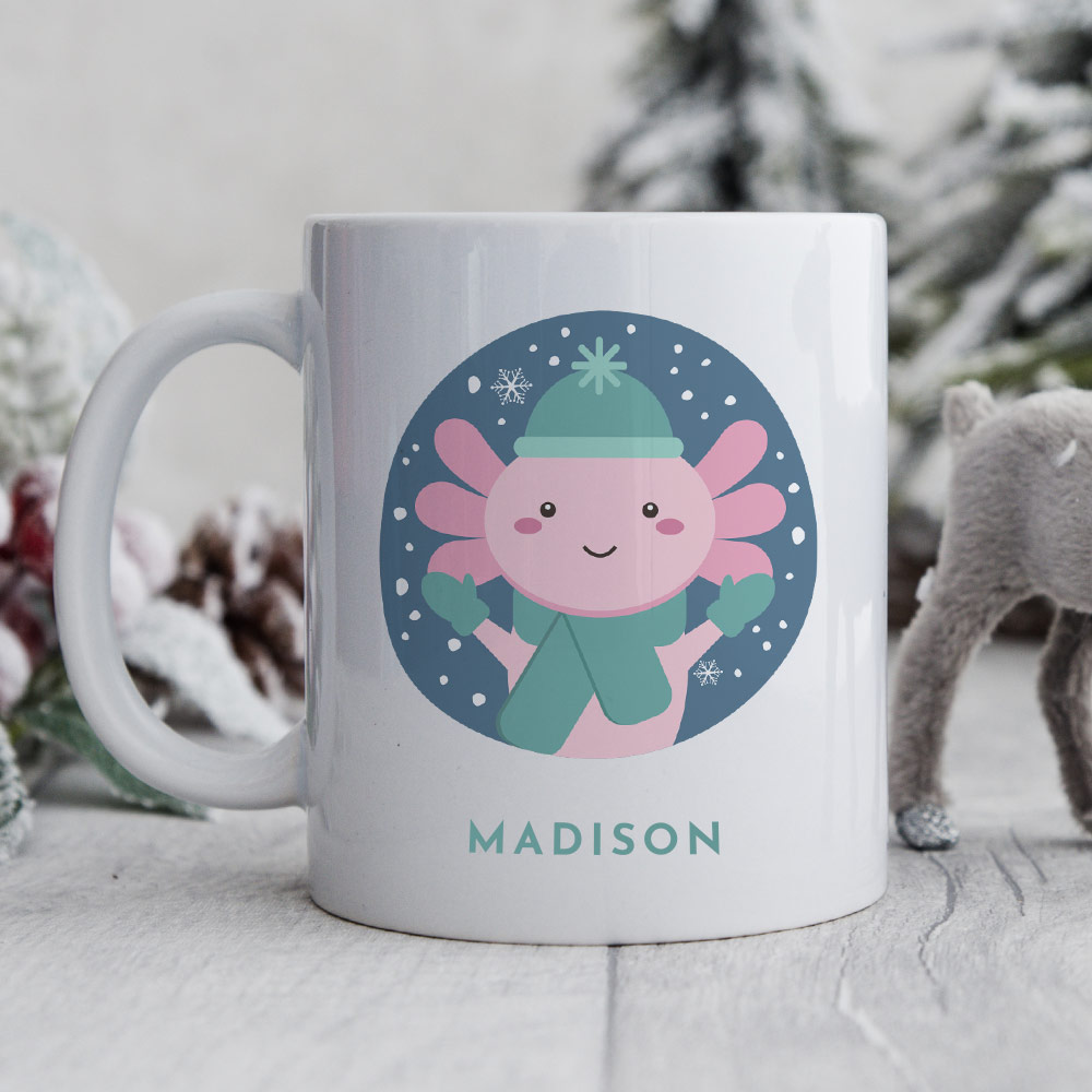 Personalised Axolotl Christmas Mug - Click Image to Close