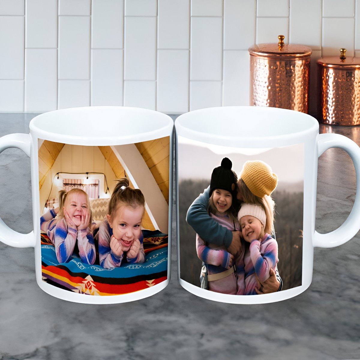 Personalised Photo Upload Mug - Two Photos - Click Image to Close