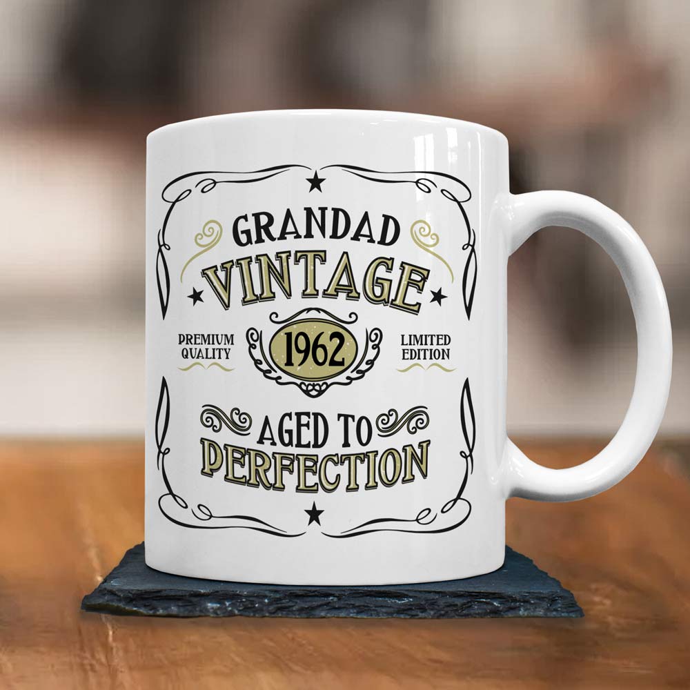 Personalised Vintage Birthday Mug Any Name And Age - Click Image to Close