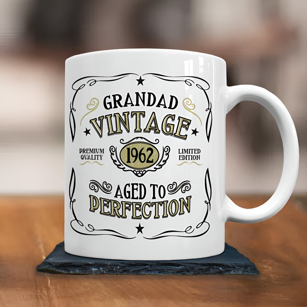 Personalised Vintage Birthday Mug Any Name And Age - Click Image to Close