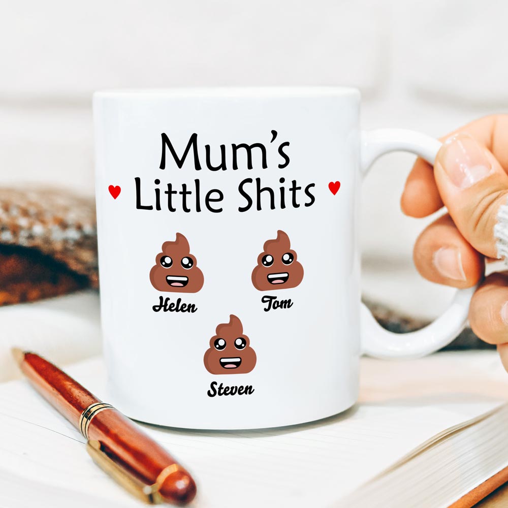 Personalised Mug - Mum's Little Sh*ts - Click Image to Close