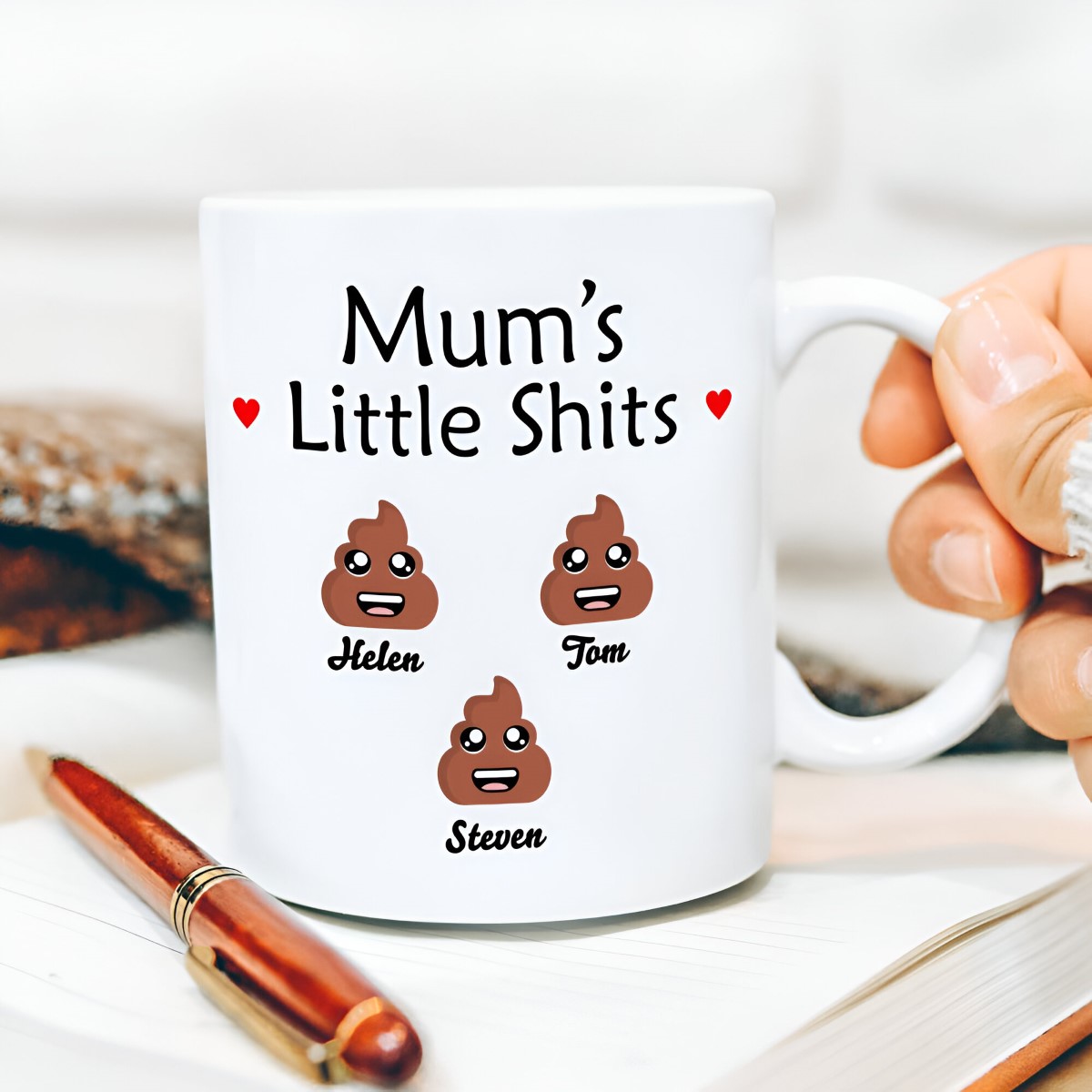 Personalised Mug - Mum's Little Sh*ts - Click Image to Close