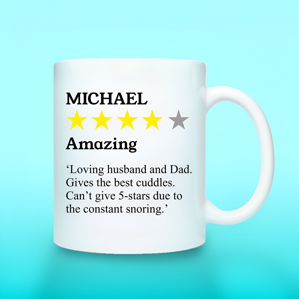 Personalised Mug - Funny Review Star Rating - Click Image to Close