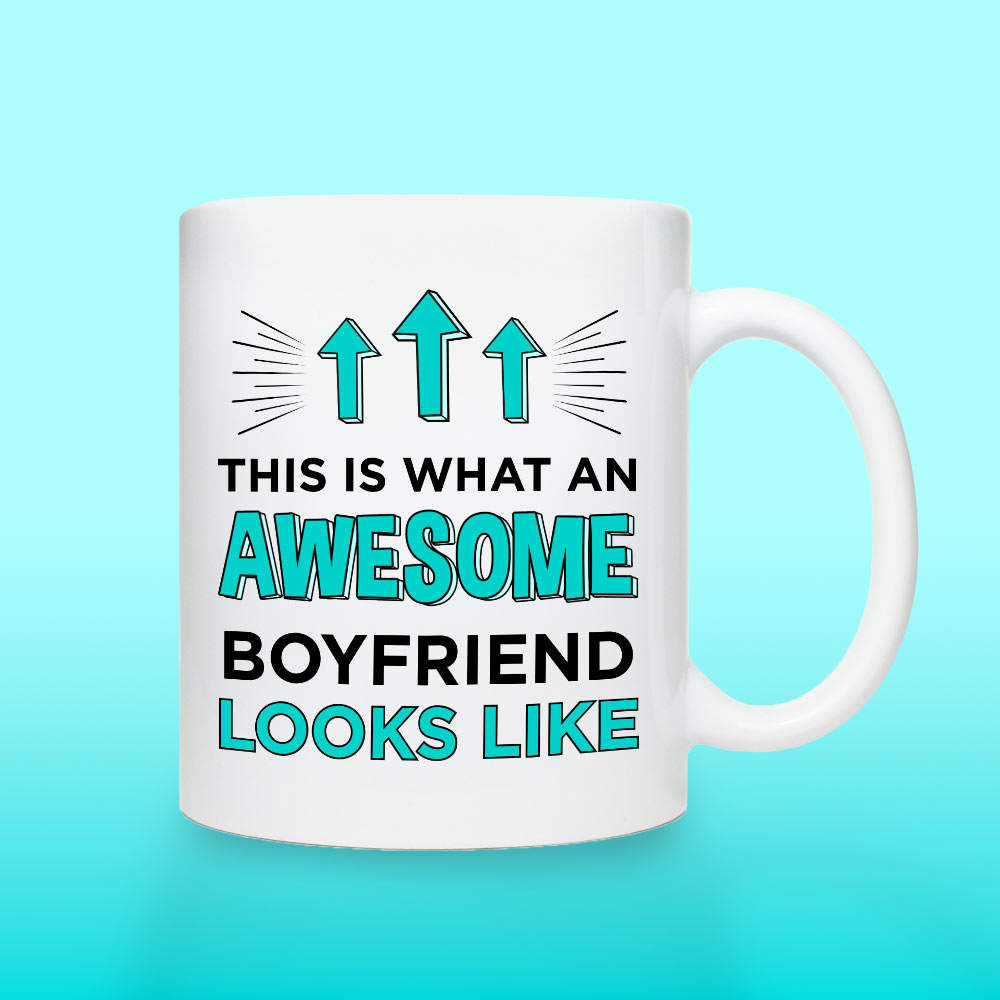 Personalised Mug - This Is What An Awesome Boyfriend Looks Like - Click Image to Close