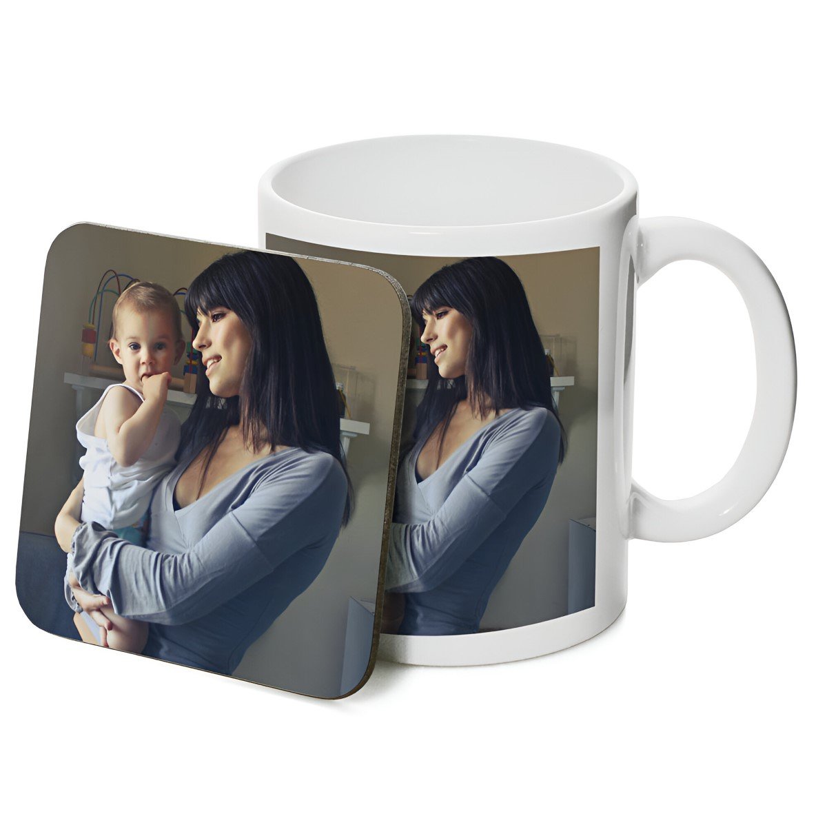 Personalised Photo Upload Mug And Coaster Set - Click Image to Close