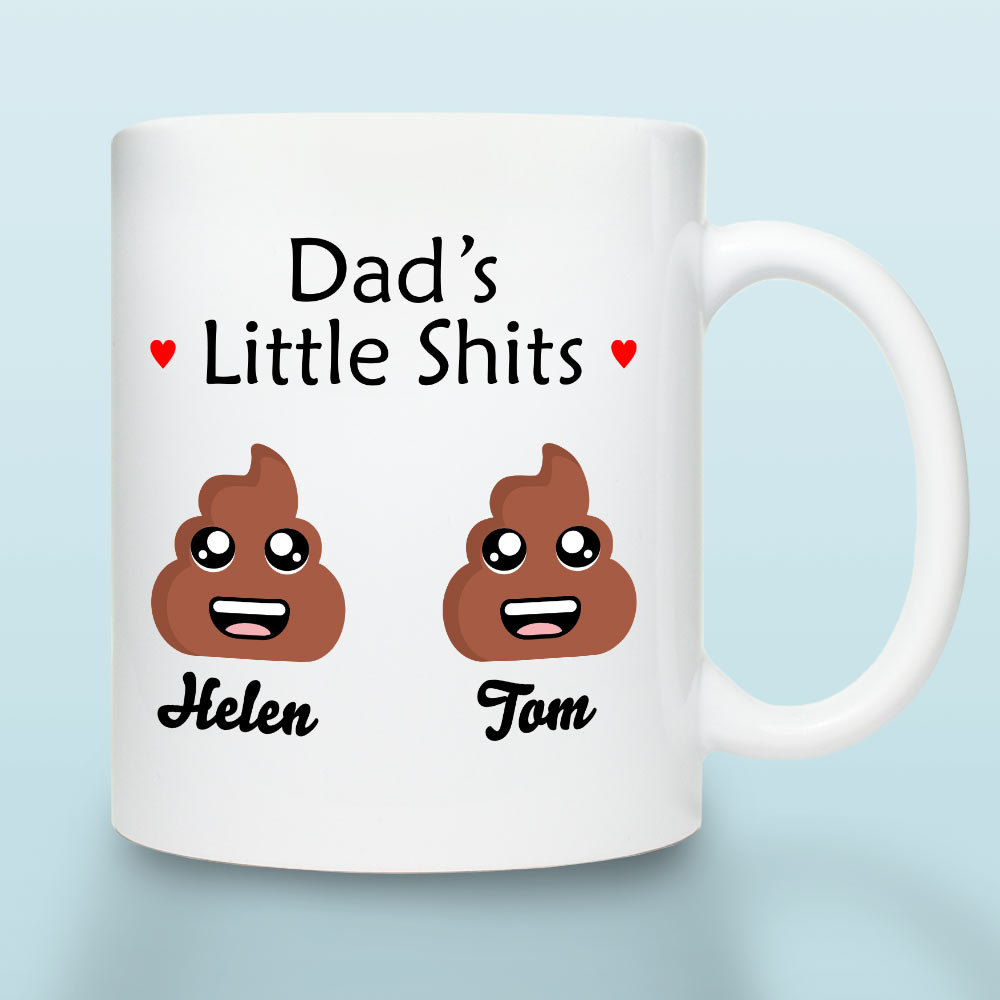 Personalised Mug - Dad's Little Sh*ts - Click Image to Close