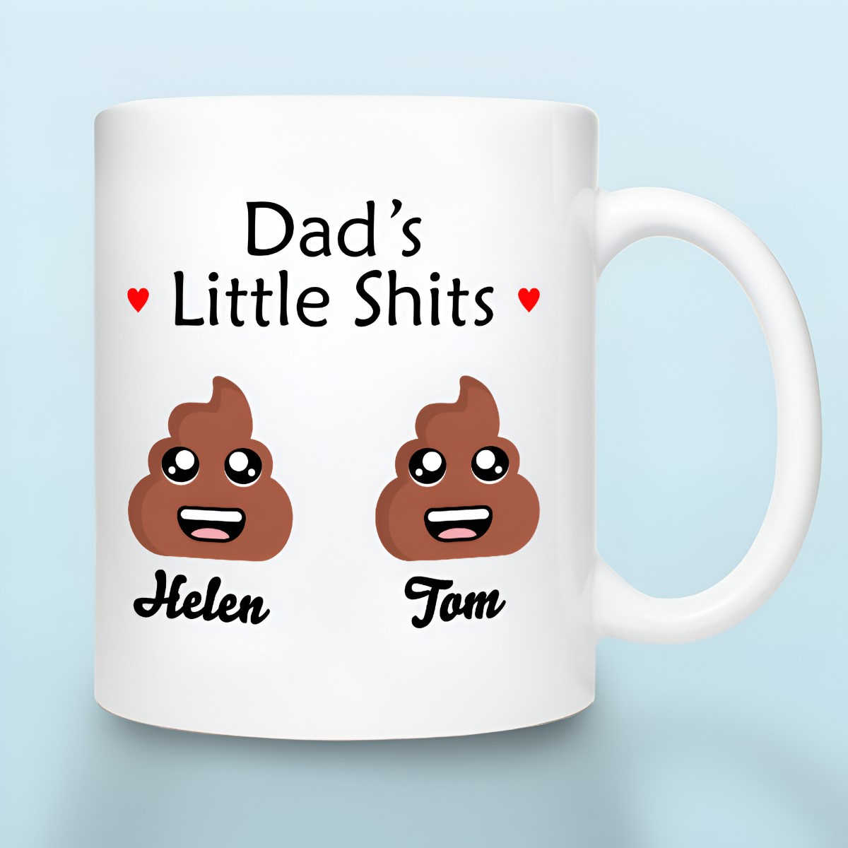 Personalised Mug - Dad's Little Sh*ts - Click Image to Close