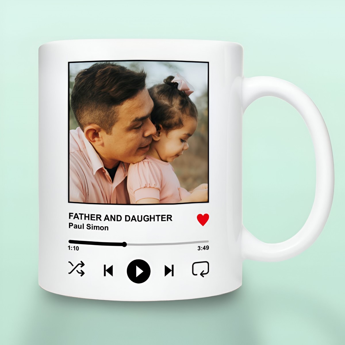 Personalised Photo Mug - Our Favourite Song - Click Image to Close