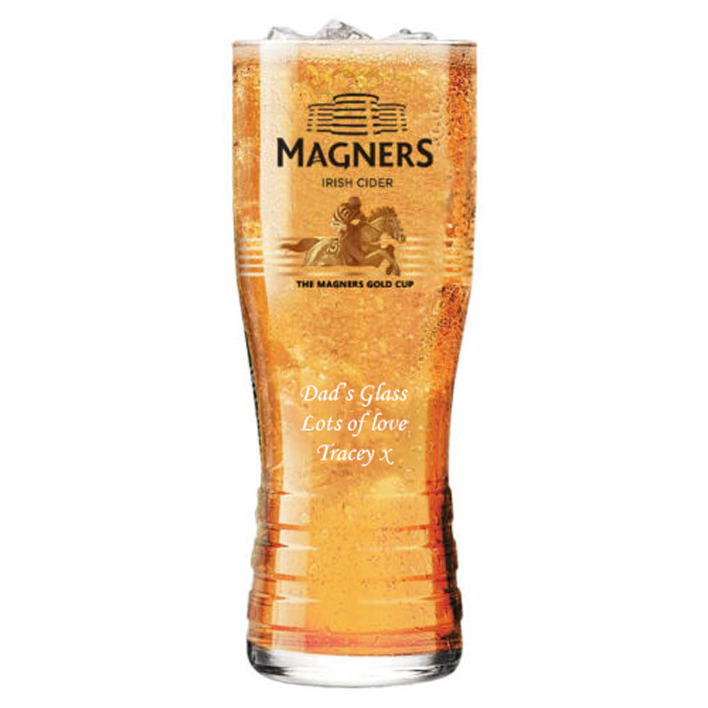 Personalised Magners Chasing Gold Pint Glass - Click Image to Close