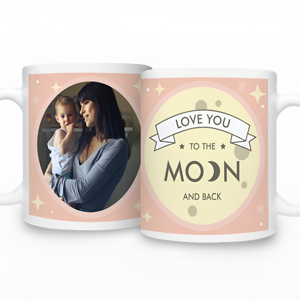 Personalised Love You To The Moon And Back Photo Mug - Click Image to Close