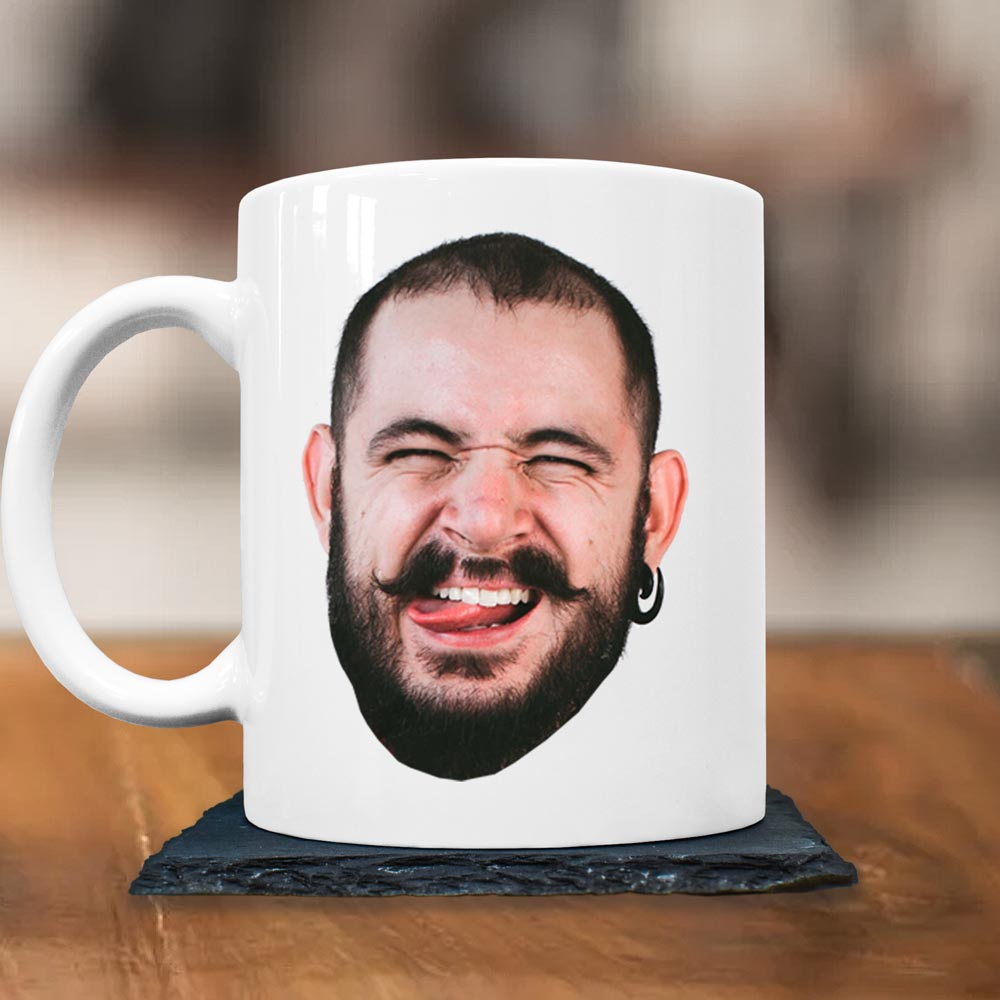 Personalised Funny Face Photo Upload Mug - Click Image to Close