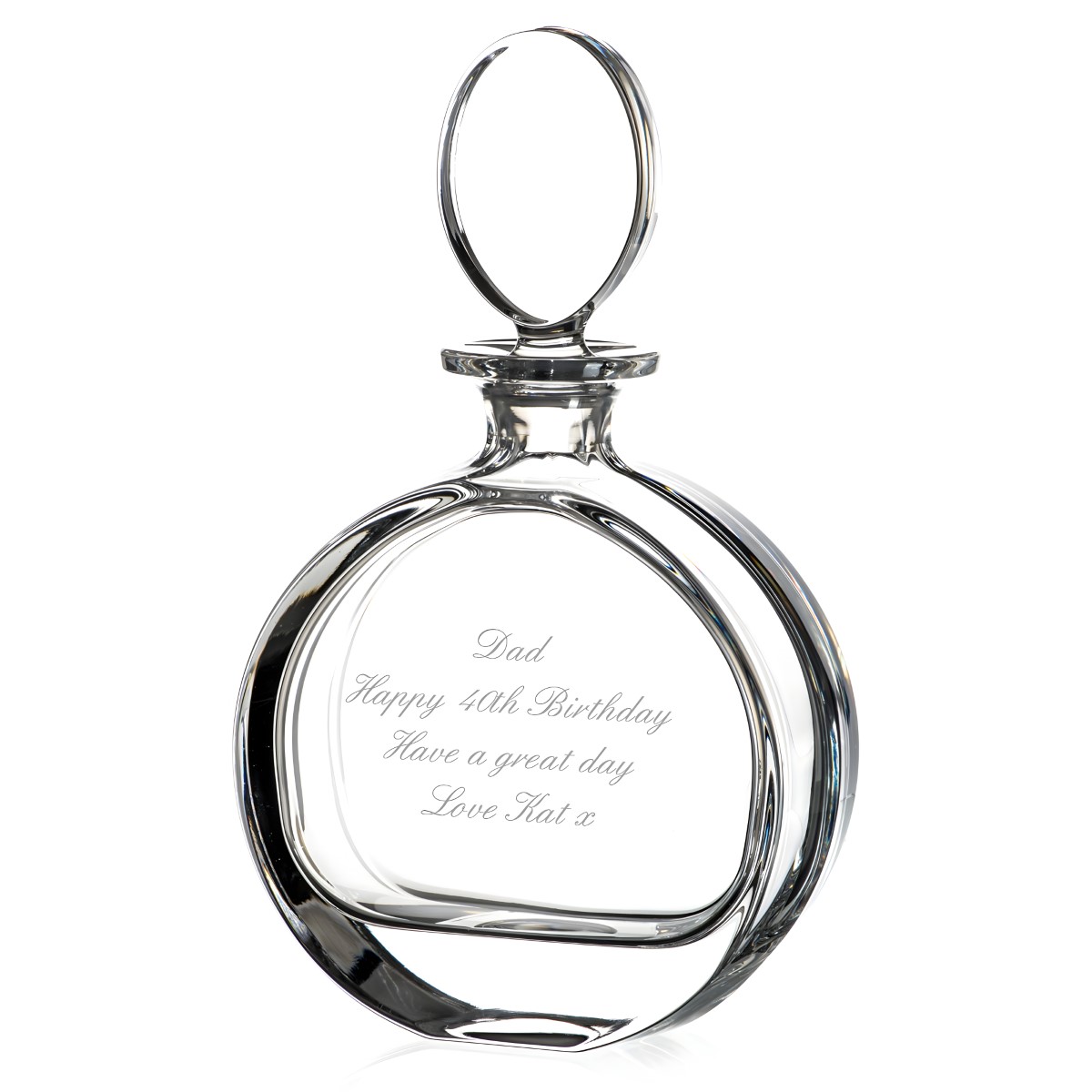 Personalised Oval Glass Decanter - Click Image to Close