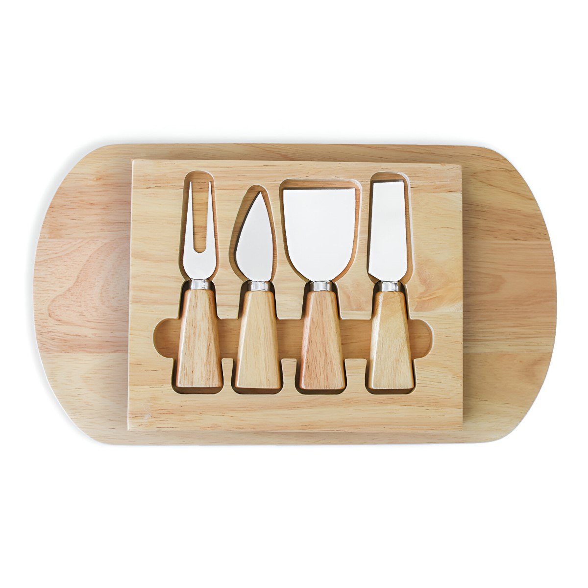 Personalised Christmas Family Reindeers Rectangular Cheese Board Set