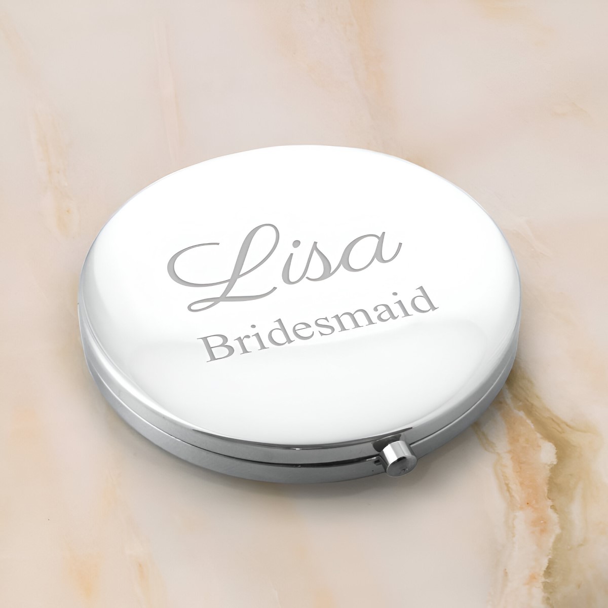 Personalised Bridal Compact Mirror Wedding Gift Idea - Click Image to Close