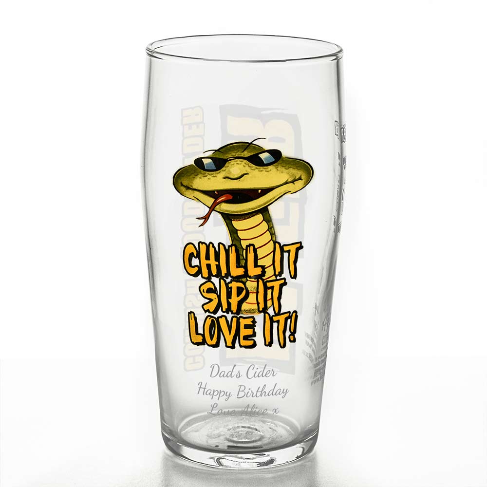 Personalised Rattler Pint Glass - Click Image to Close