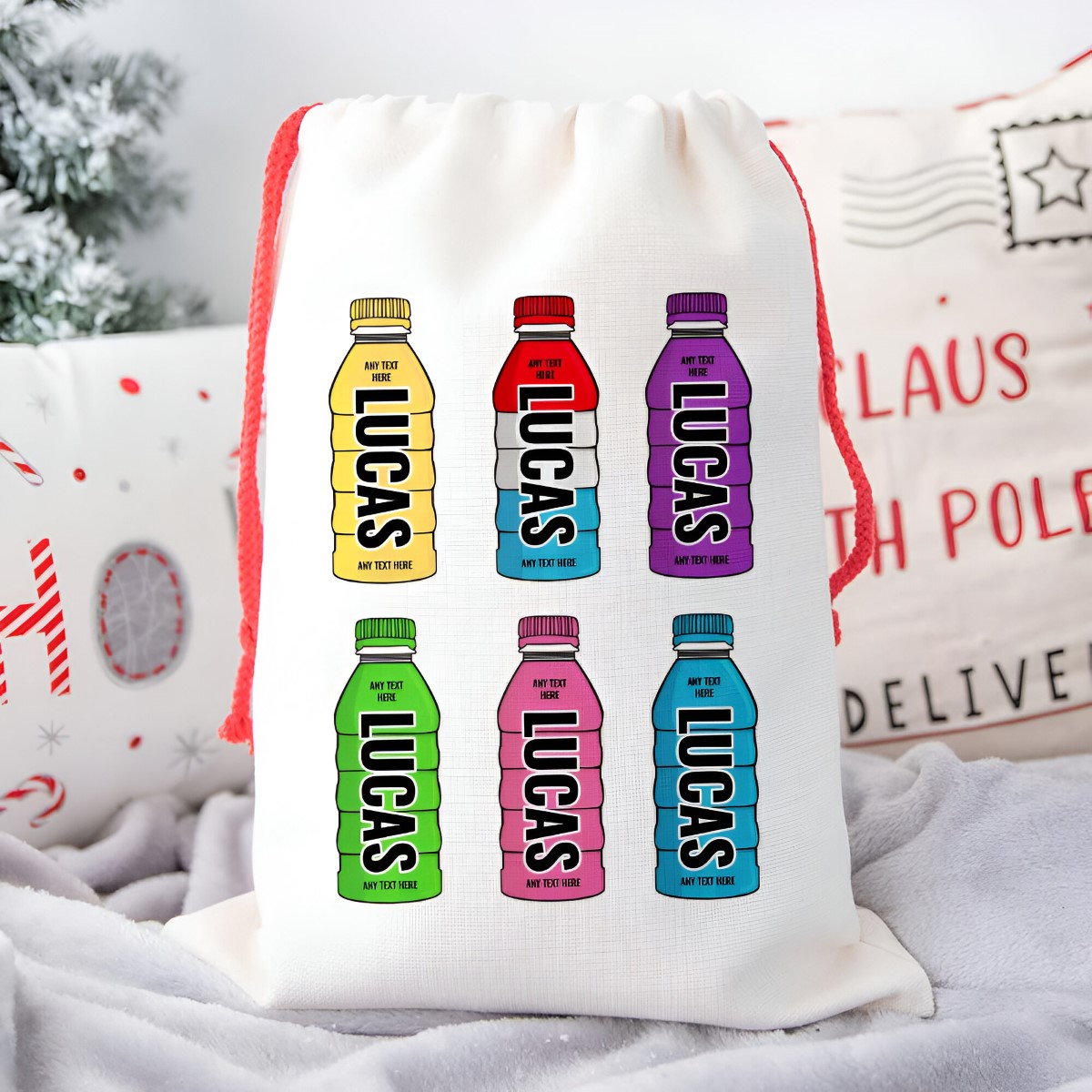 Personalised Hydration Drink Children's Gift Sack - Click Image to Close