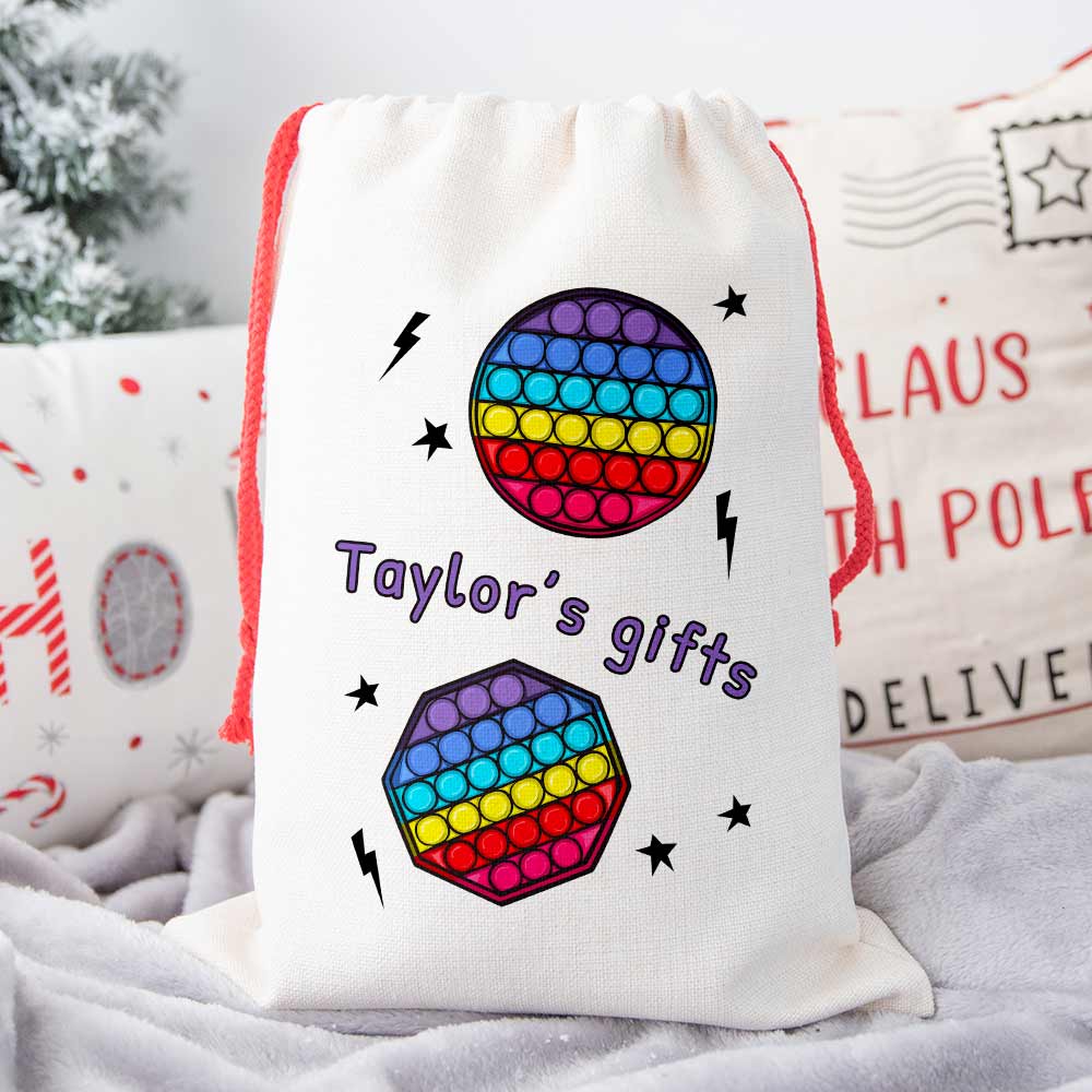 Personalised Poppit Children's Gift Sack - Click Image to Close