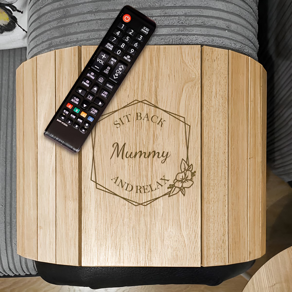 Wood sales sofa tray