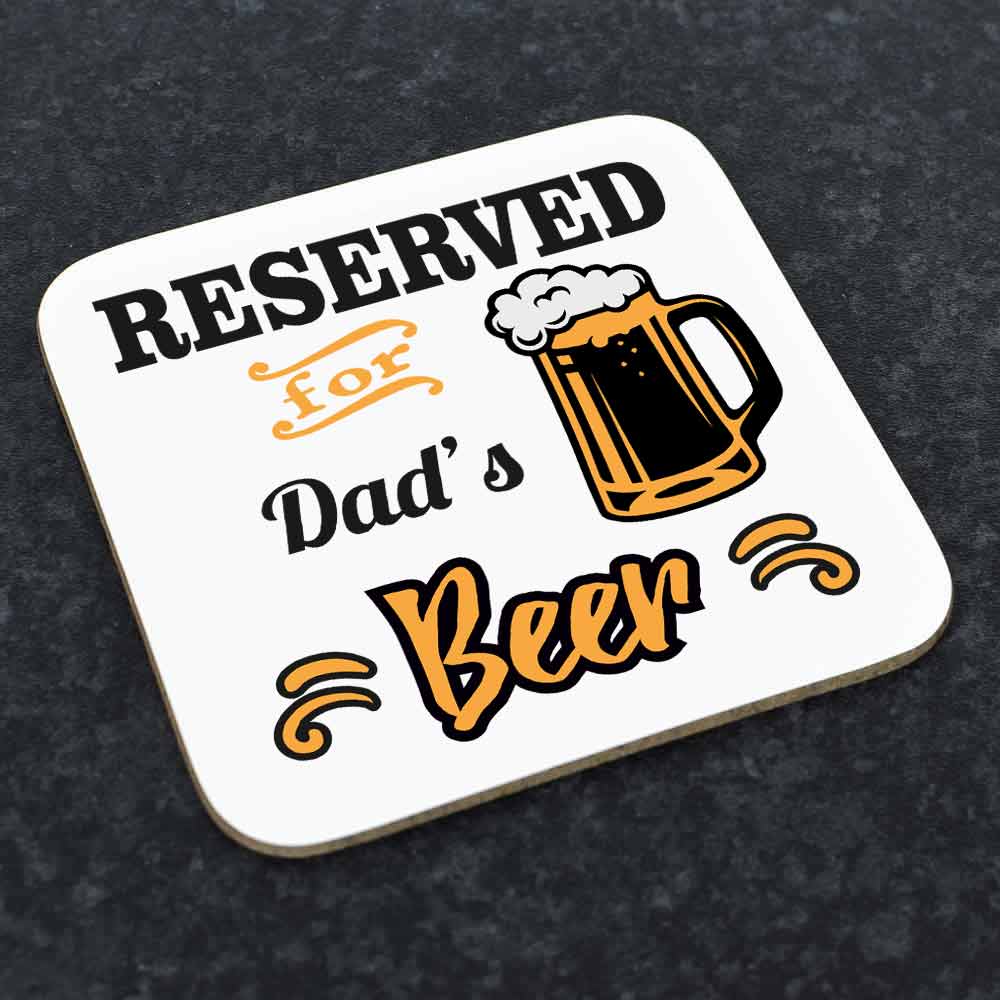 Personalised Coaster - Reserved For Beer - Click Image to Close