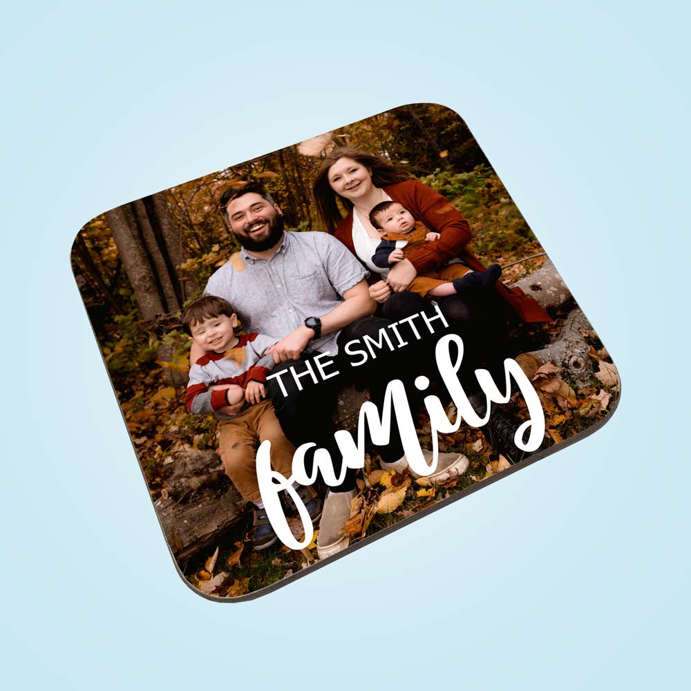 Personalised Family Photo Coaster - Click Image to Close
