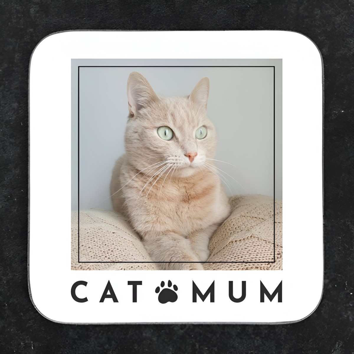 Personalised Cat Mum Photo Upload Coaster - Click Image to Close