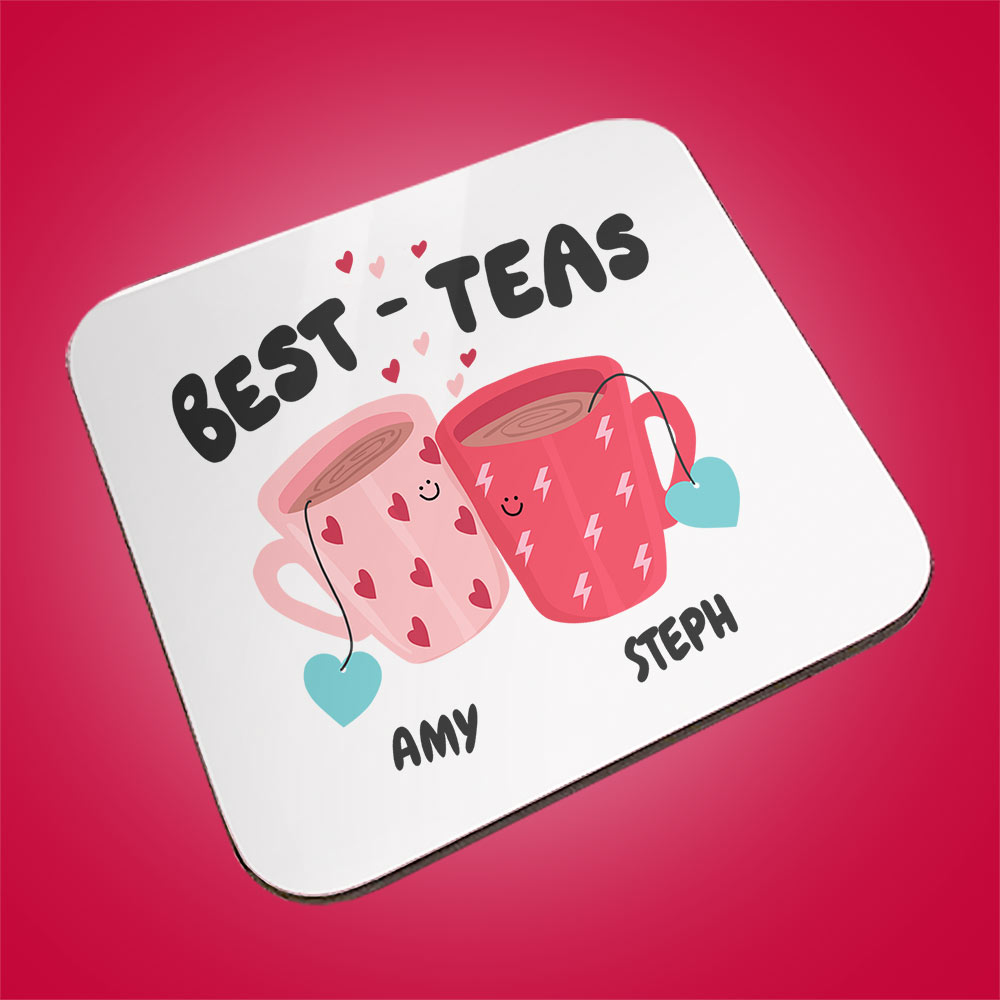 Personalised Best-Tea Coaster - Click Image to Close